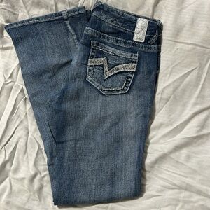 Vanity Women's Flare Distressed Jeans - Blue